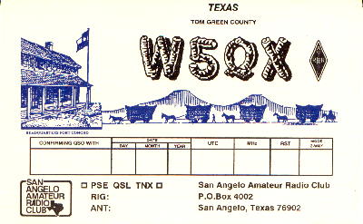 W5QX QSL card